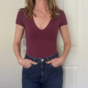 Abercrombie & Fitch Deep Purple Bodysuit